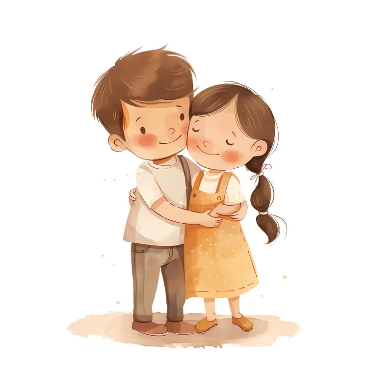 Children Hugging