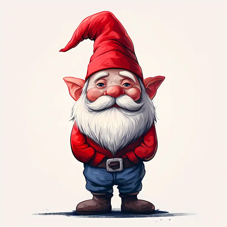 Gnome with Red Hat and Belt