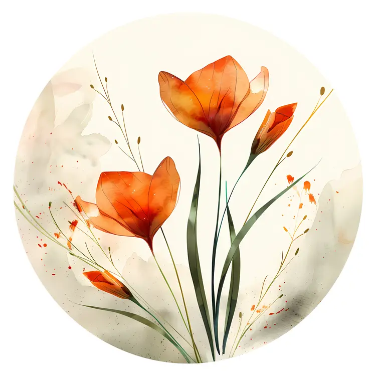 Orange Flowers in Bloom