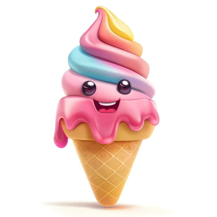 Rainbow Ice Cream Cone
