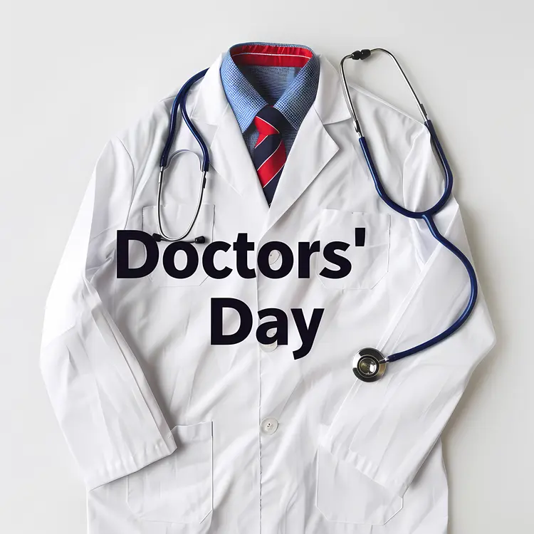 Doctor's Day Celebration with Coat and Stethoscope