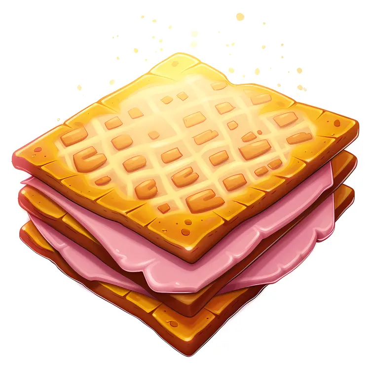 Crackers with Pink Cream Filling