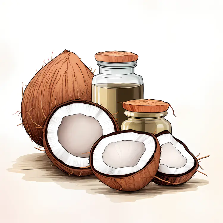 Coconut Oil with Fresh Coconuts