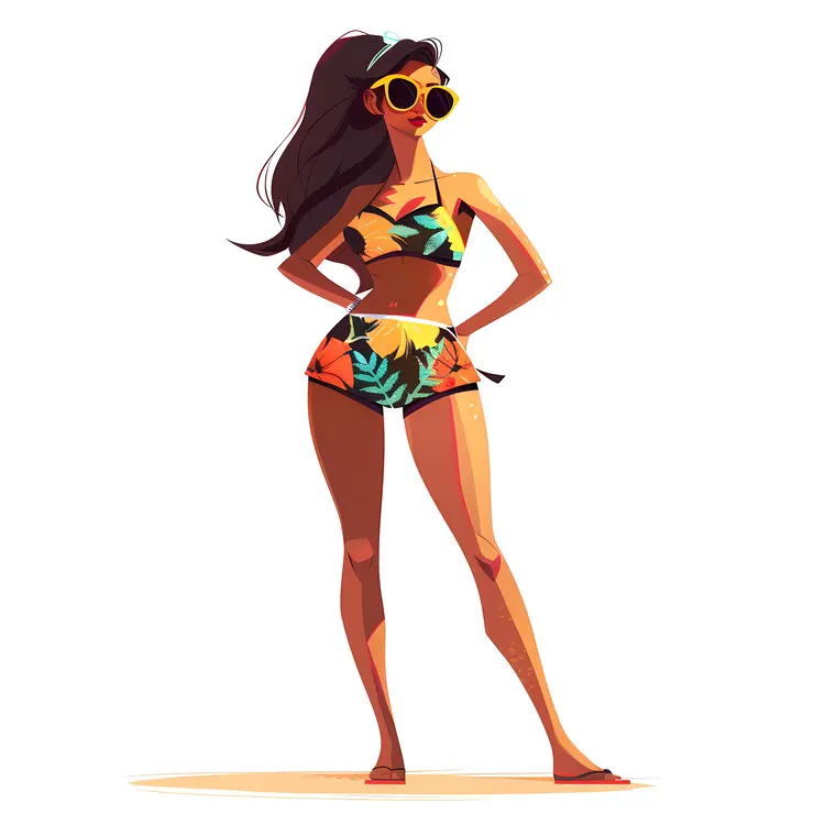 Confident Woman in Bikini