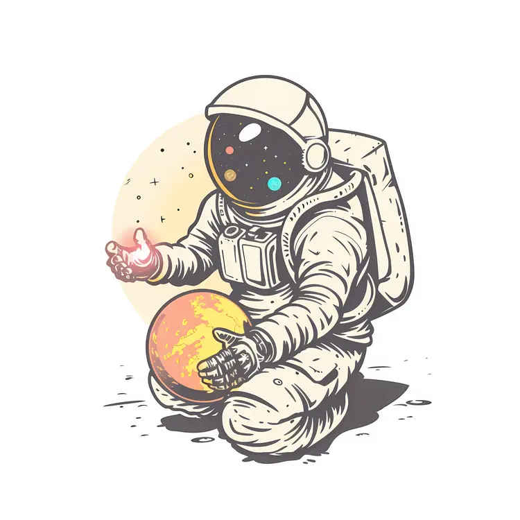 Astronaut Holding a Planet