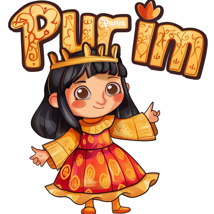 Girl in Costume for Purim