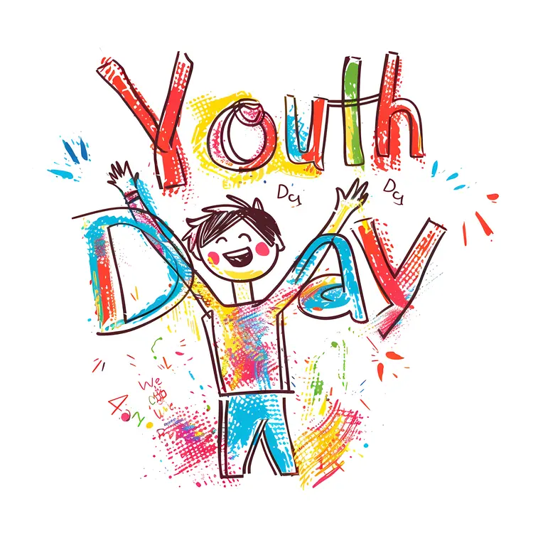Youth Day Celebration with Colorful Background