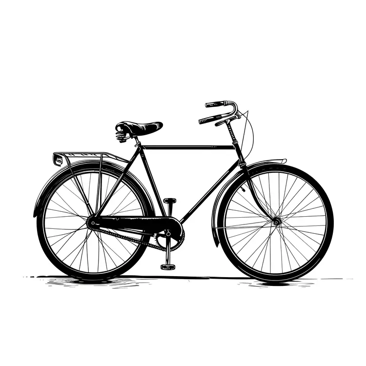 Black Bicycle Illustration