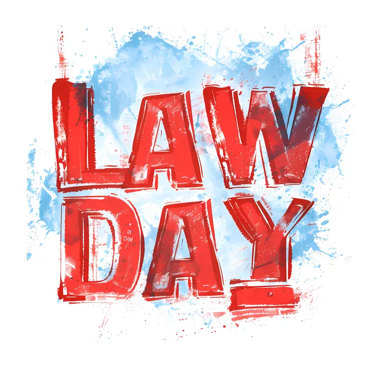Law Day Red Text Illustration