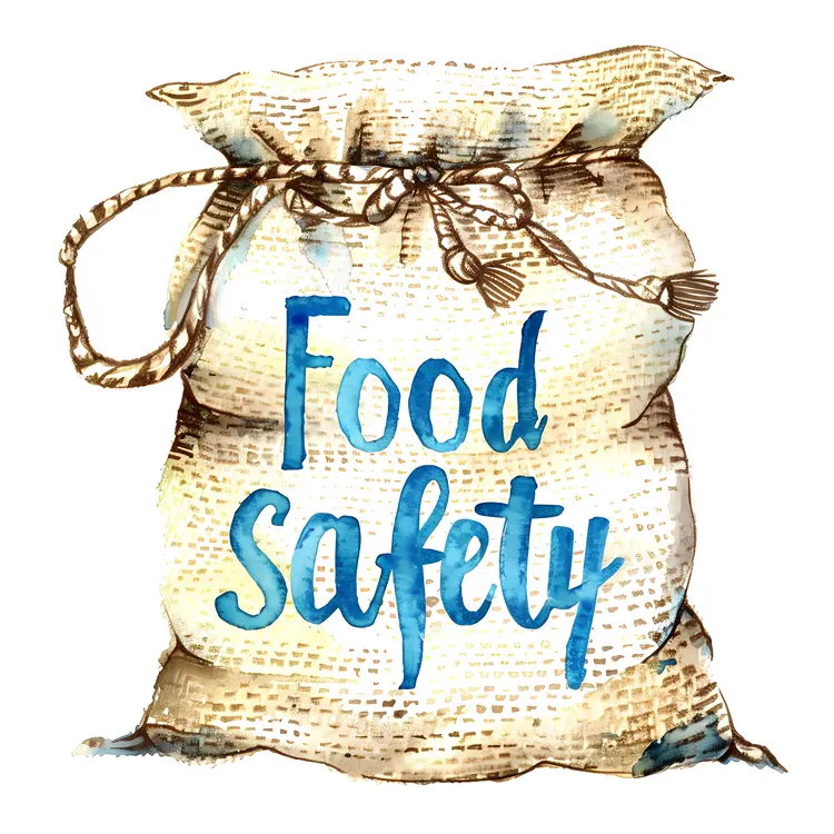 Food Safety Sign on Bag