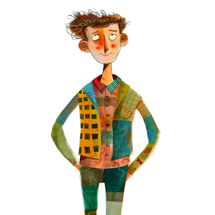 Colorful Cartoon Man