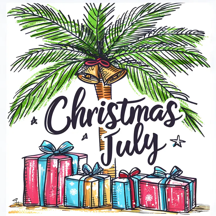 Tropical Christmas in July with Gifts