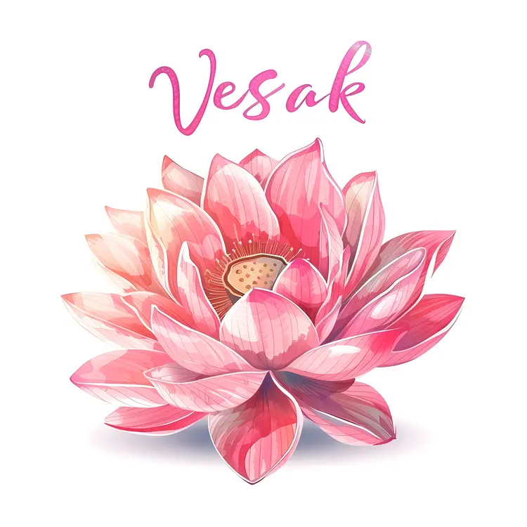 Pink Lotus Flower for Vesak Celebration