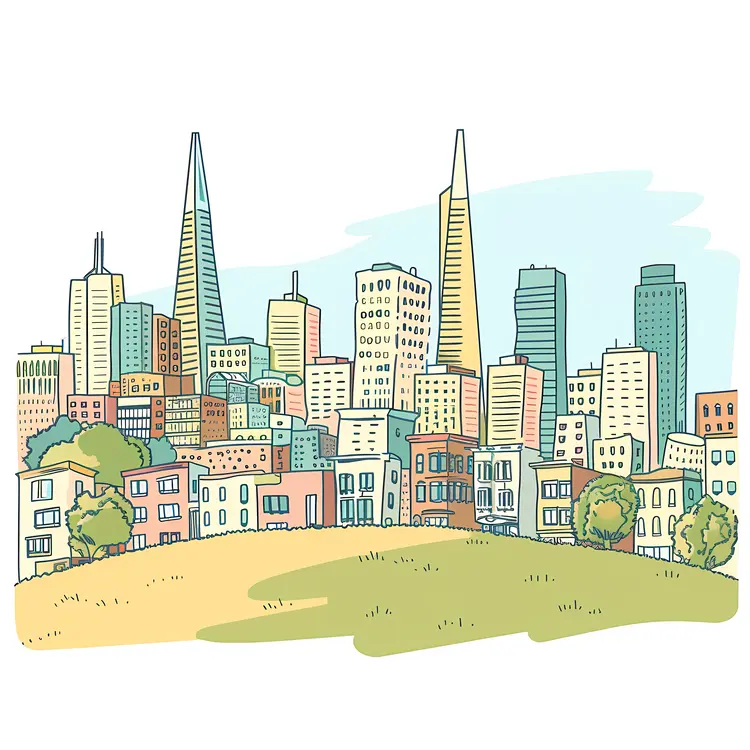 Colorful Cityscape Illustration