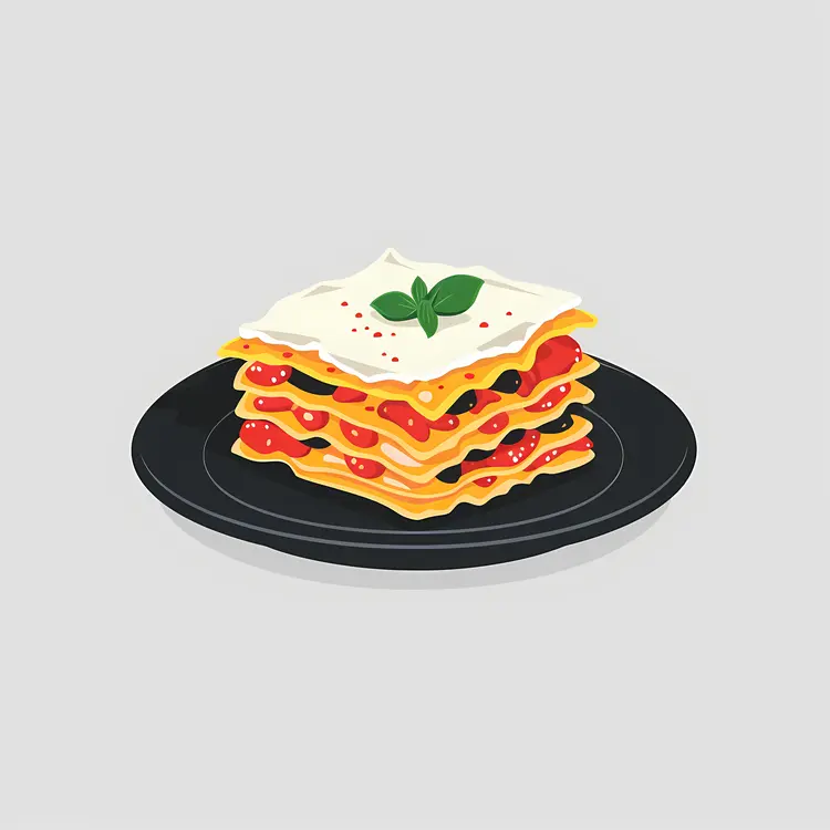 Layered Lasagna with Basil