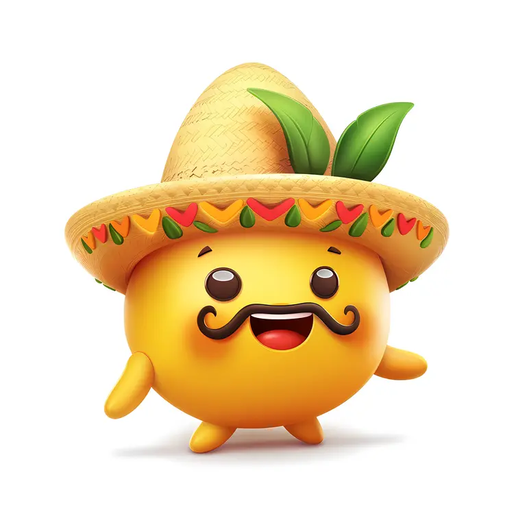 Happy Character with Sombrero