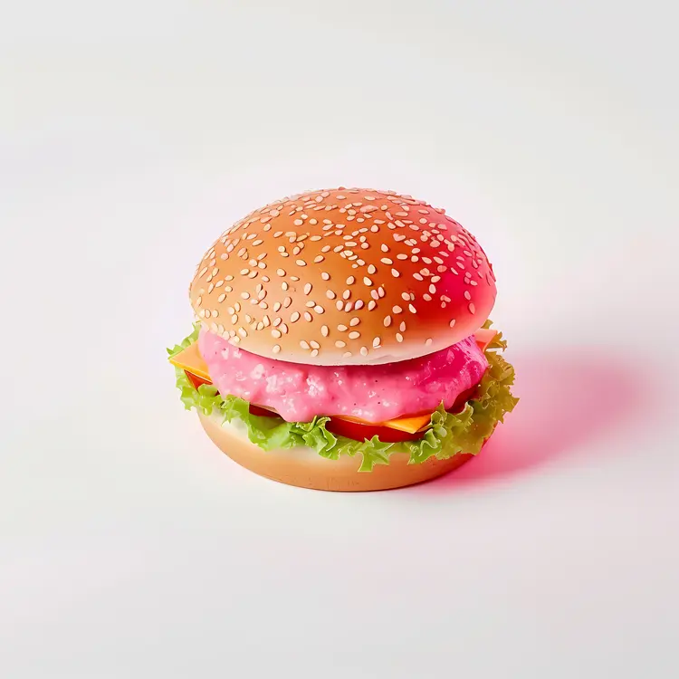 Delicious Cheeseburger with Lettuce and Tomato