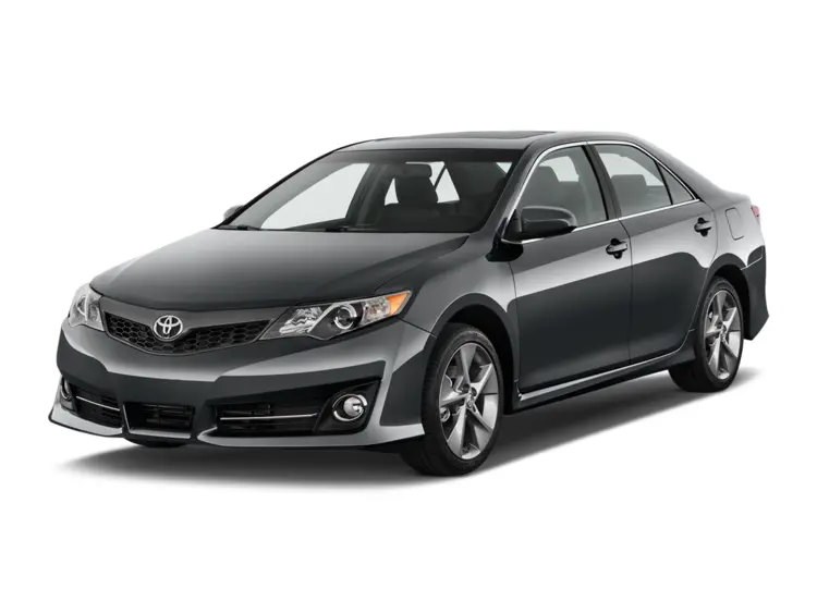 Black Sedan Car on Transparent Background