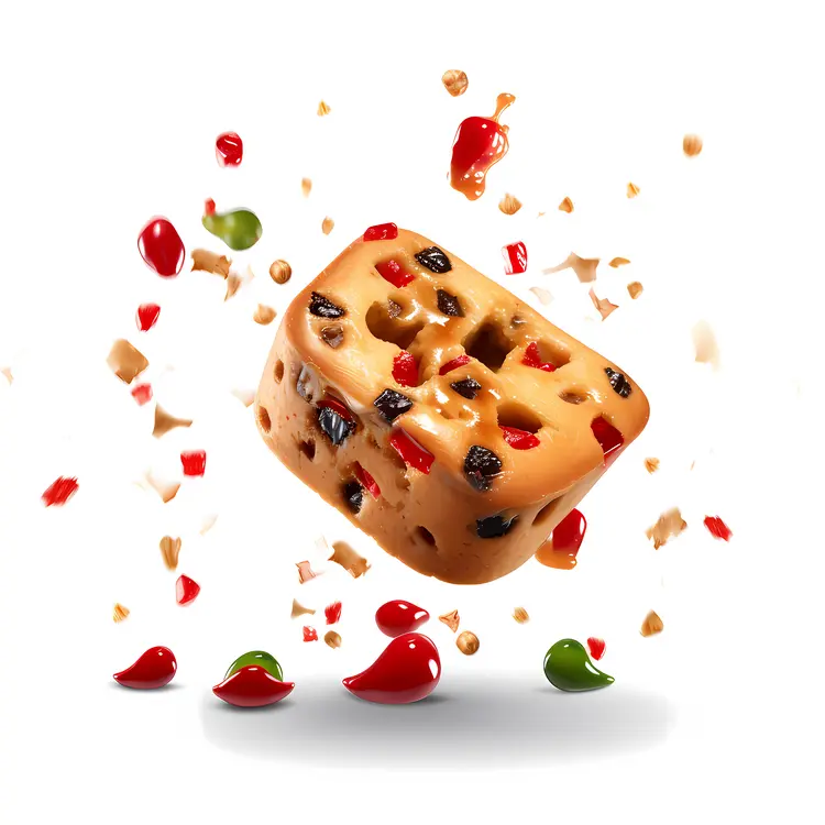 Fruitcake with Colorful Toppings