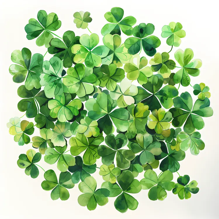Cluster of Green Clovers