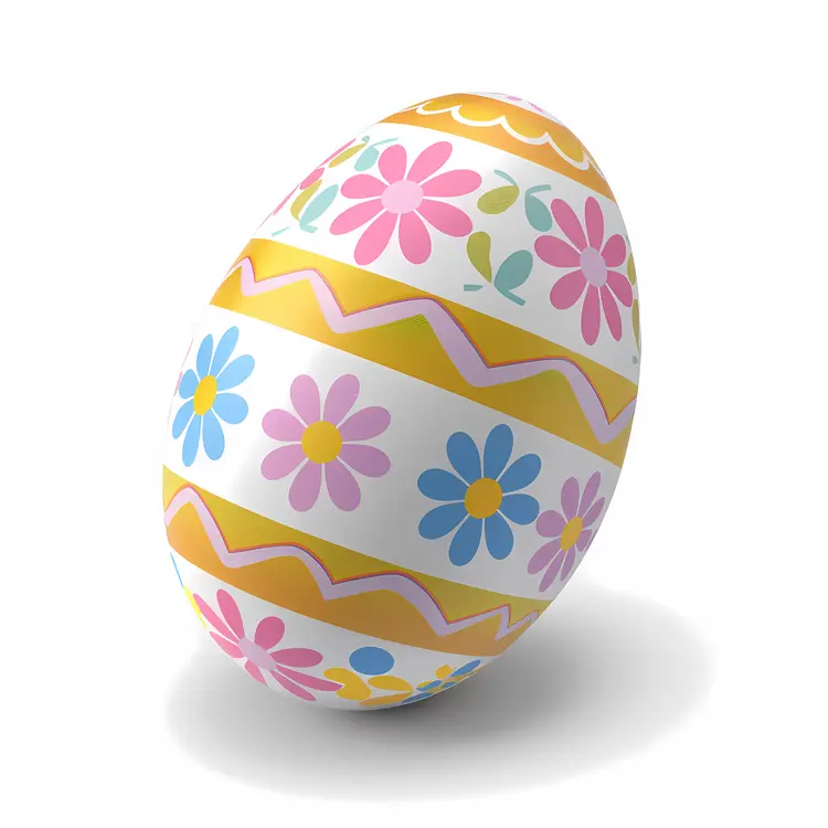 Striped Colorful Easter Egg