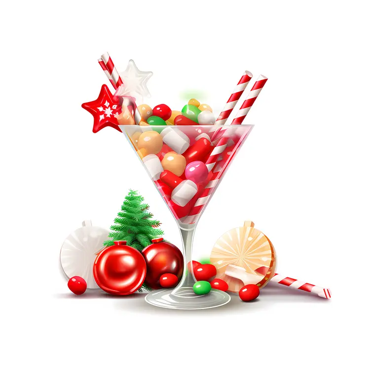 Festive Drink with Candy