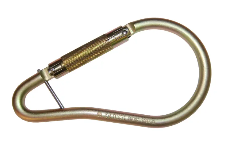 Gold Carabiner for Climbing Safety