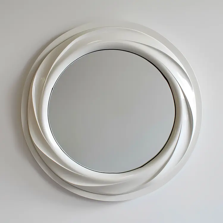 Elegant Circular Mirror with Decorative Frame
