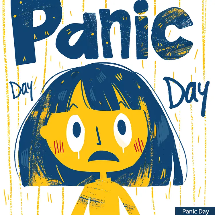 Panic Day Doodle with Crying Girl