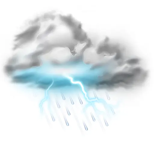 Storm Cloud with Lightning and Rain