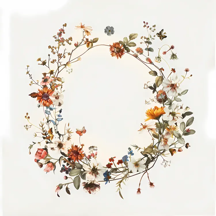 Delicate Floral Wreath