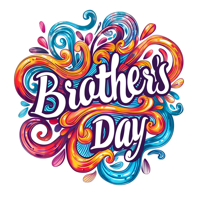 Colorful Brother's Day Typography
