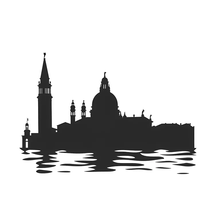 Venetian Skyline Silhouette