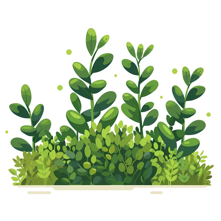Illustration of Green Bushes