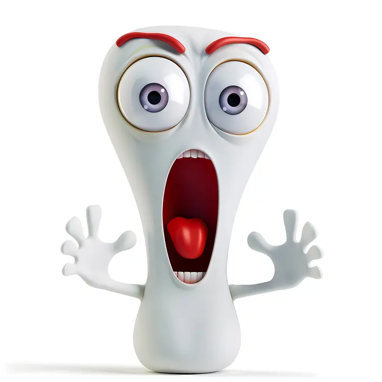 Surprised White Cartoon Character