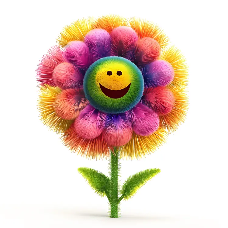 Adorable Colorful Smiling Flower