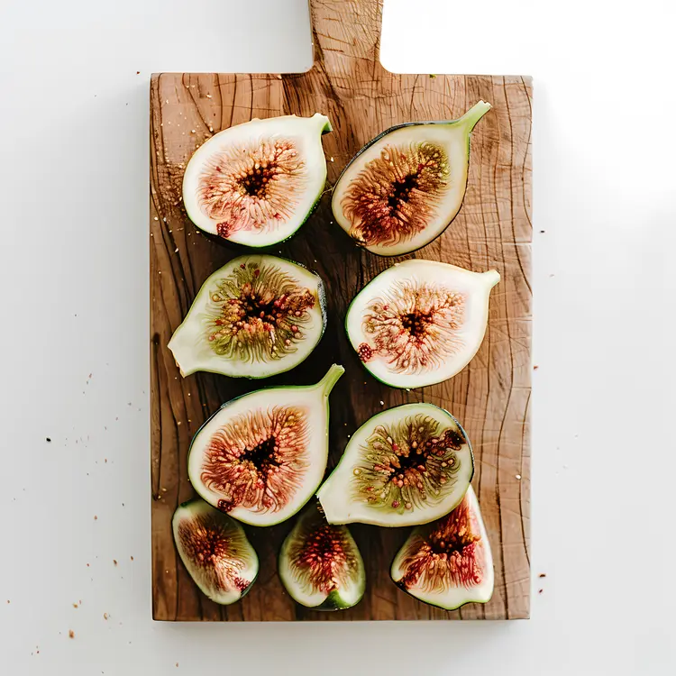Fresh Figs on Wooden Cutting Board
