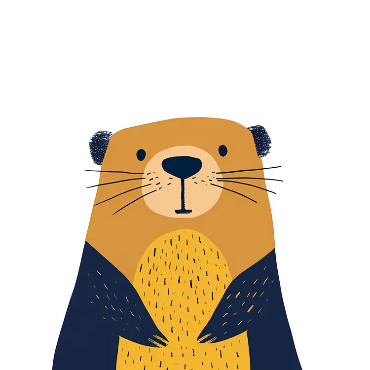 Cute Cartoon Beaver Illustration