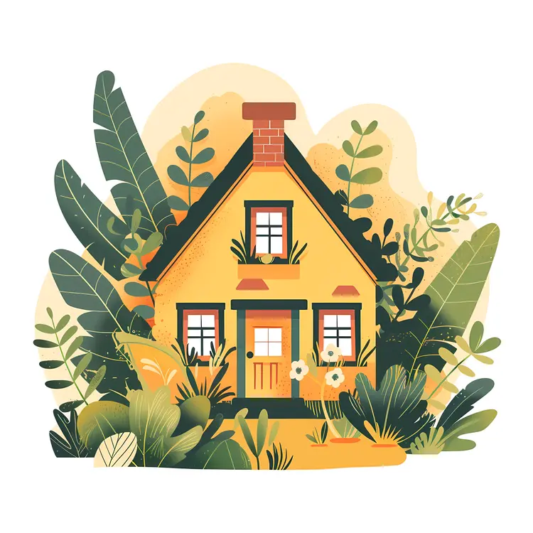 Small cute doodle house