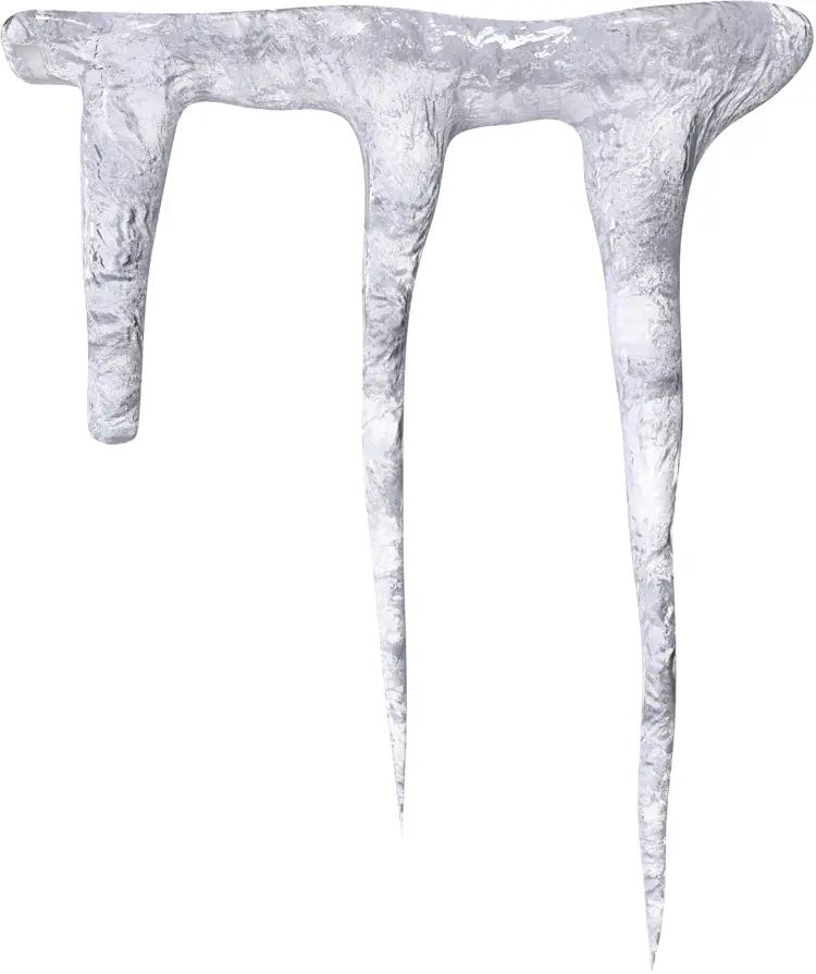 Single Icicle Hanging in Winter