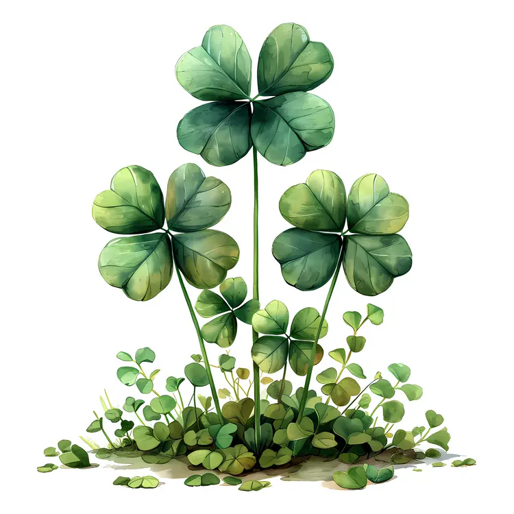 Green Clovers in Nature