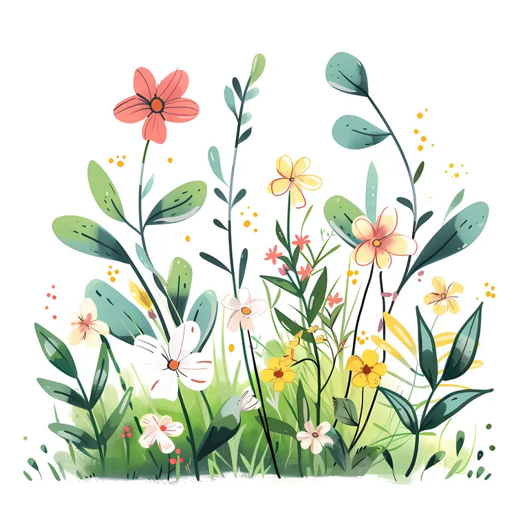 Colorful Wildflowers in a Meadow