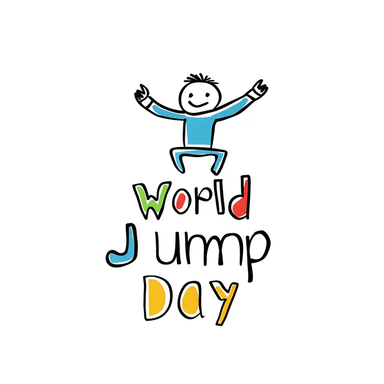 Happy Jumping Child for World Jump Day