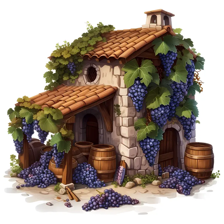 Charming Cottage with Grapes
