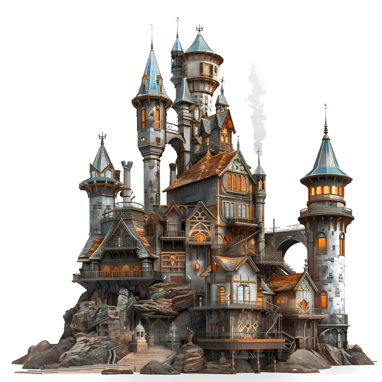 Steampunk Fantasy Castle