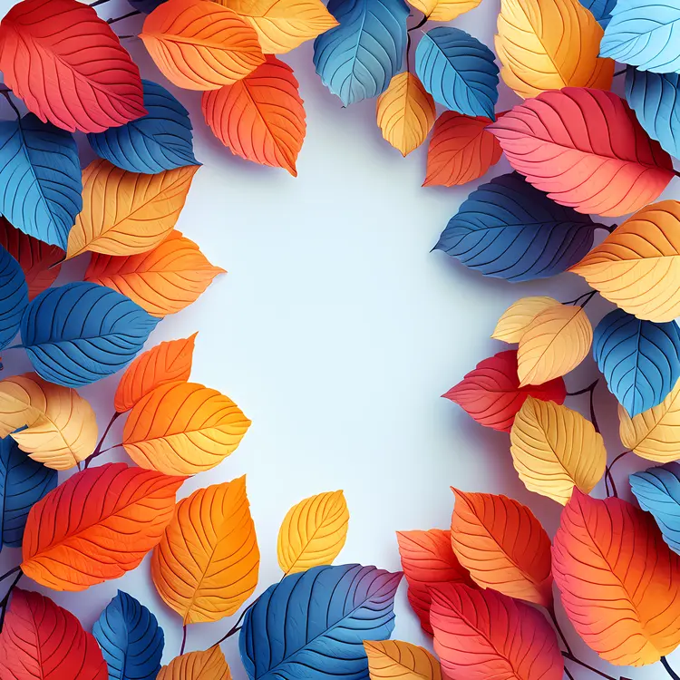 Vibrant Autumn Leaves Illustration