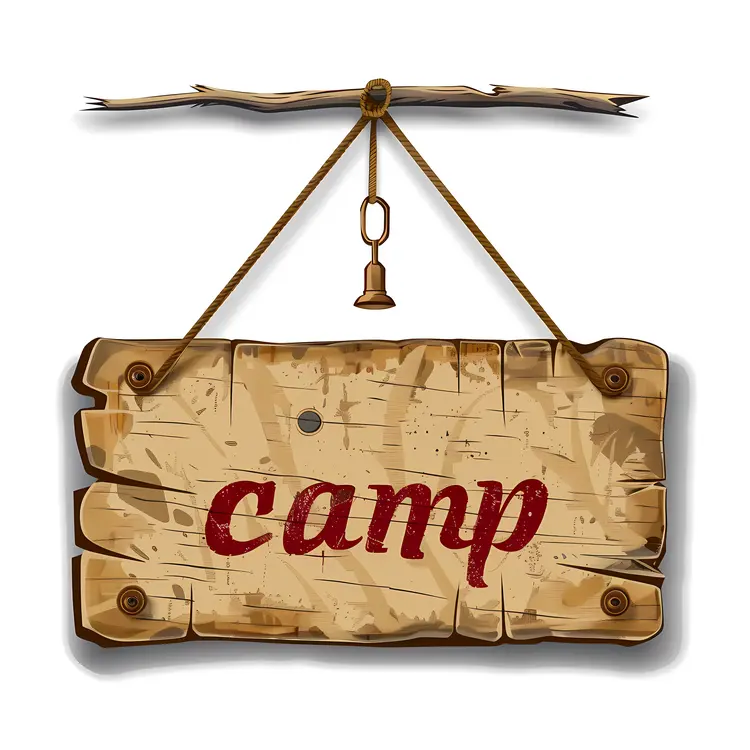 Wooden Camp Sign