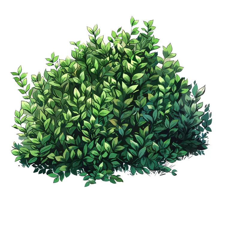 Thick Green Bush in Garden