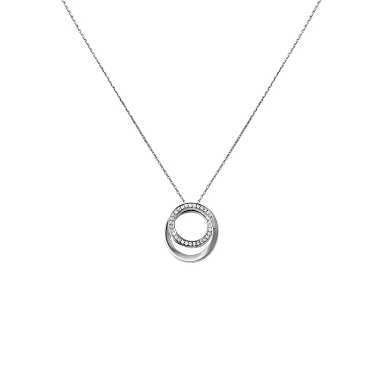 Elegant Silver Necklace with Pendant