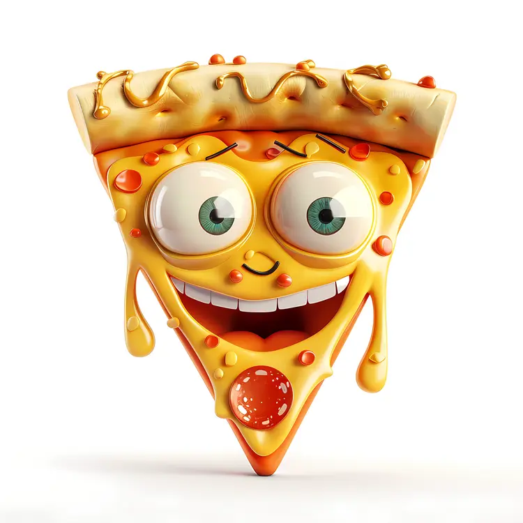 Cheesy Pizza Slice with Pepperoni